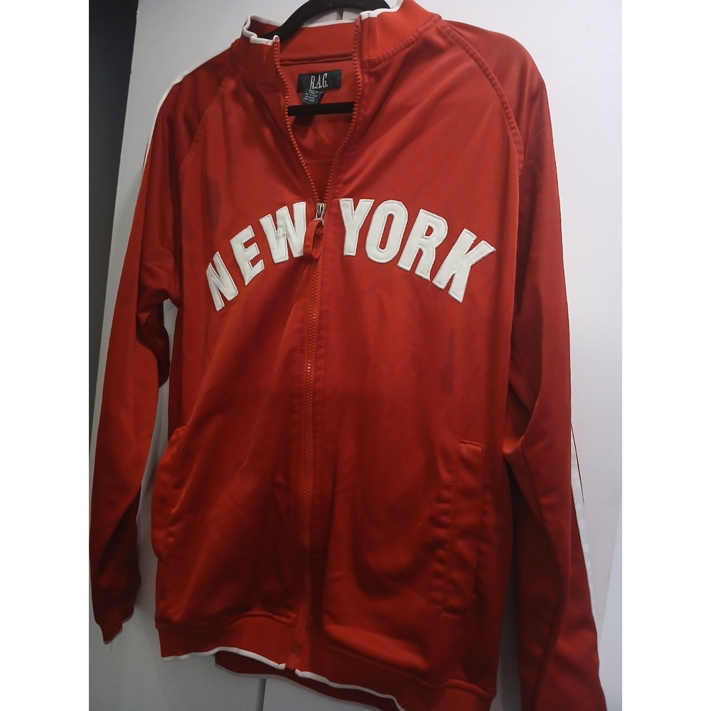 R.A.G. New York Zip-Up Jacket Size L Red